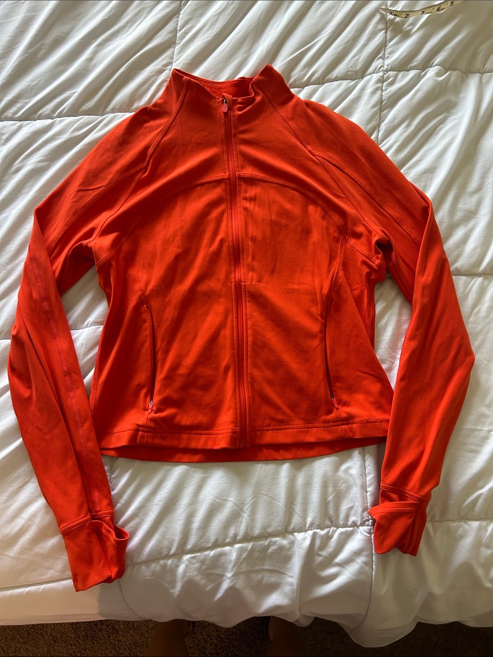 Lululemon Define Orange Full-Zip Active Jacket